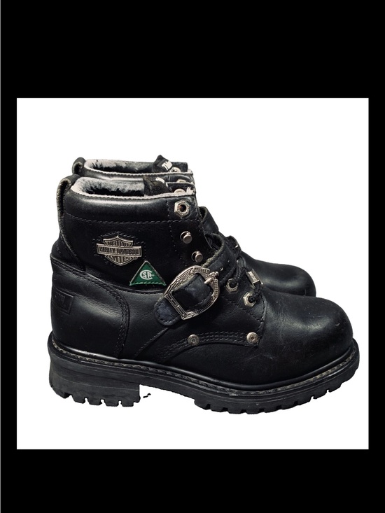 Harley-Davidson Shoes - Harley Davidson Black Heavy Duty Motorcycle Buckle Boots 11224 Women Size US 7.5